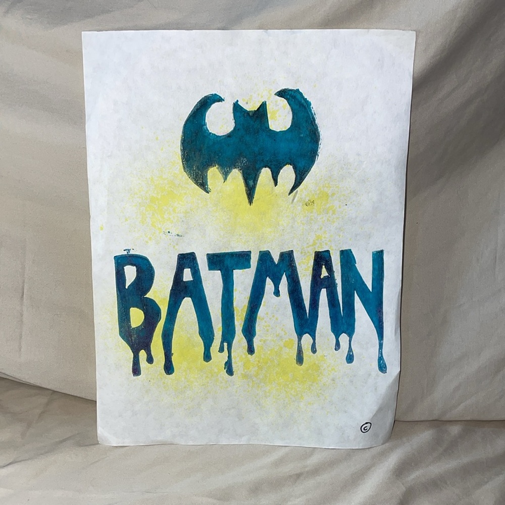 Handmade Batman Print - Picture 3 of 3